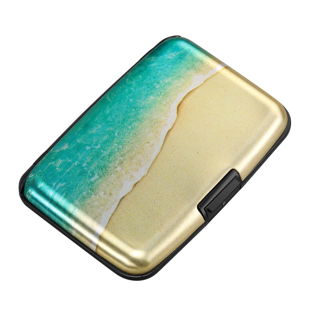 5856 Mini RFID Aluminum Wallet Credit Cards Holder Business Card Case Metal
